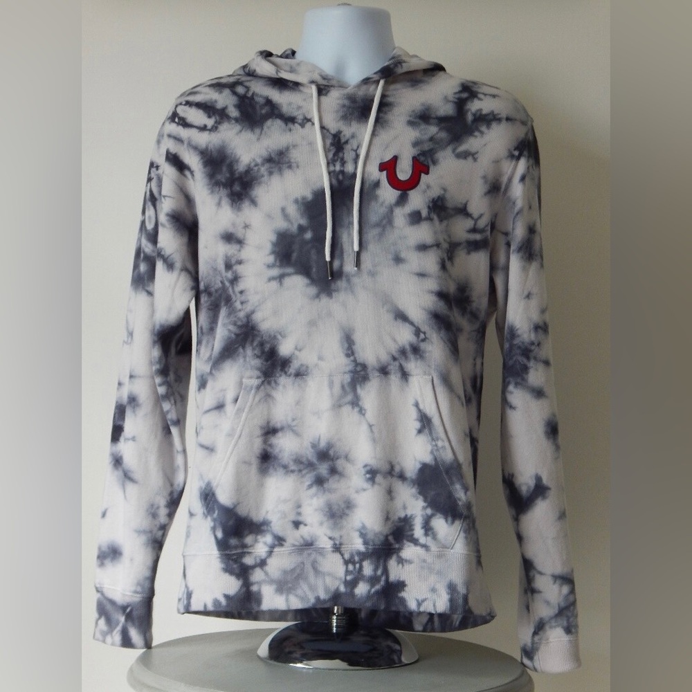 True Religion Tie-Dye Y2K Buddha Red Velvet Logo Hoodie Men’s XL Women’s XXL